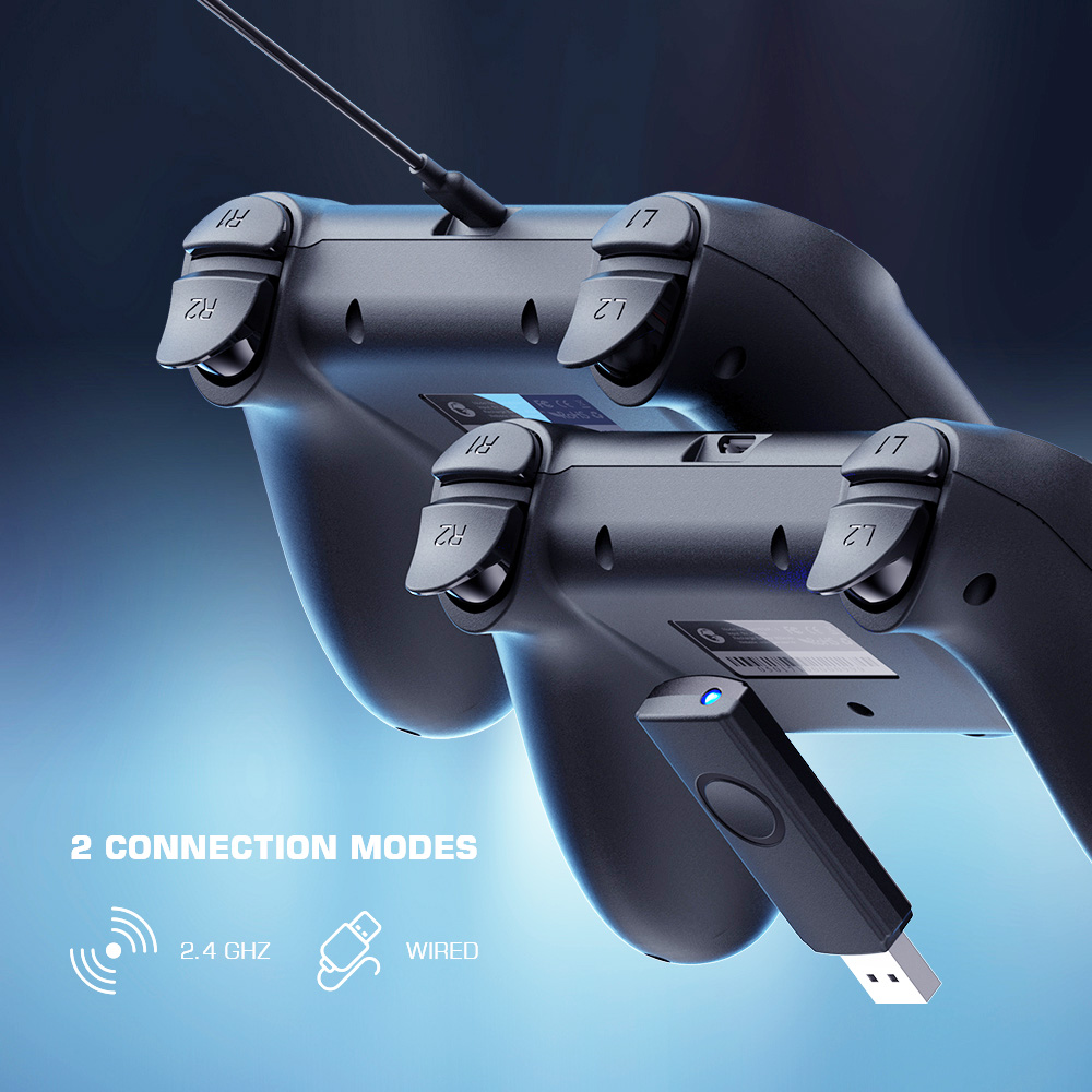 GameSir T3 2.4GHz Wireless Gamepad for PC Controller Joystick for Android TV Box and Windows PC Black