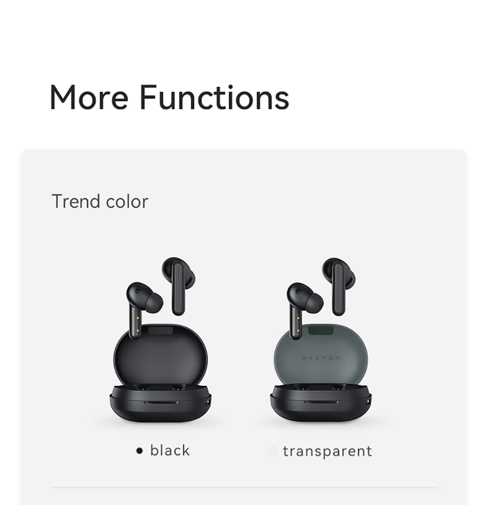 Haylou GT7 Wireless Bluetooth Earphone TWS Earbuds Noise Cancelling Headset Low-latency - Black