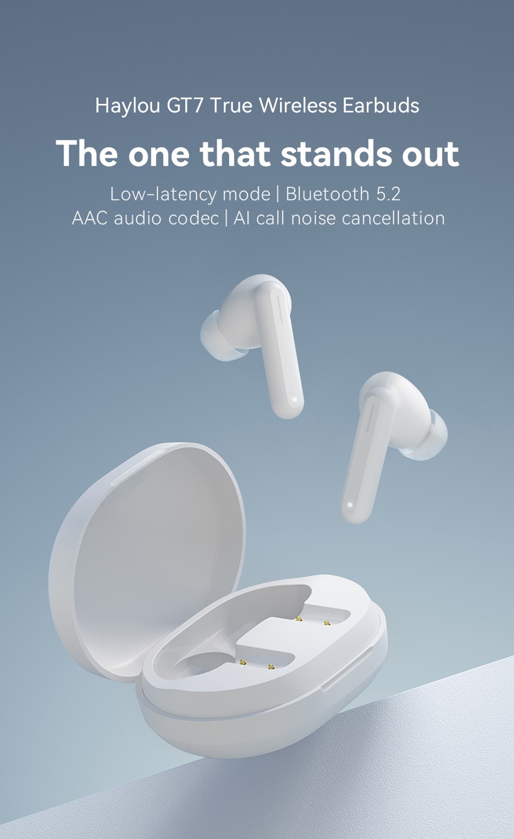 Haylou GT7 Wireless Bluetooth Earphone TWS Earbuds Noise Cancelling Headset Low-latency - White 10 Haylou GT7 Wireless Bluetooth Earphone TWS Earbuds Noise Cancelling Headset Low-latency - White