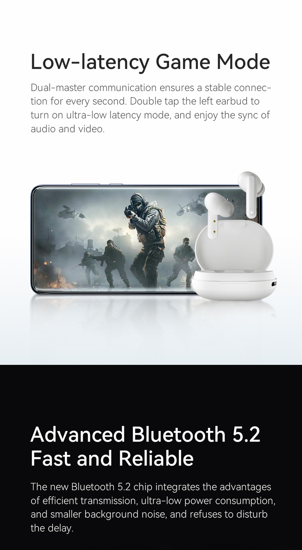 Haylou GT7 Wireless Bluetooth Earphone TWS Earbuds Noise Cancelling Headset Low-latency - White 20 Haylou GT7 Wireless Bluetooth Earphone TWS Earbuds Noise Cancelling Headset Low-latency - White