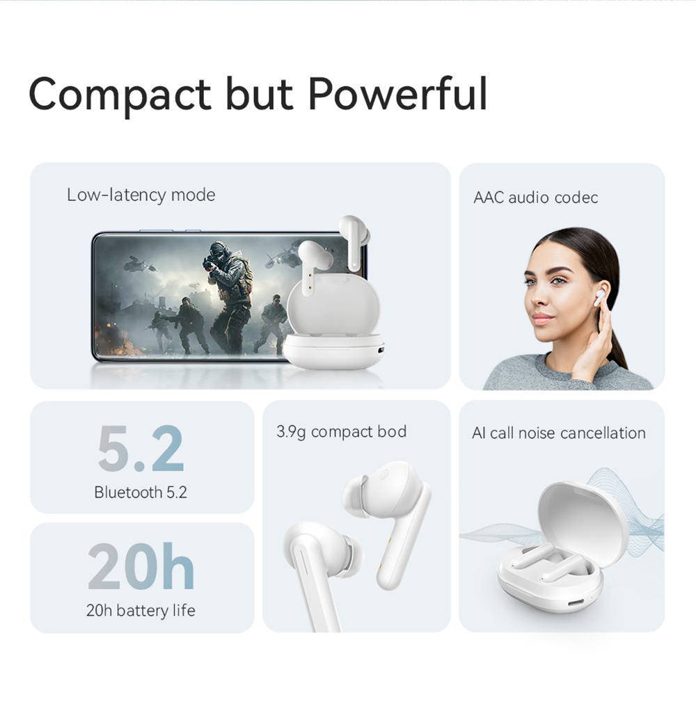 Haylou GT7 True Wireless Earbuds, LowLatency Mode, Advances Bluetooth