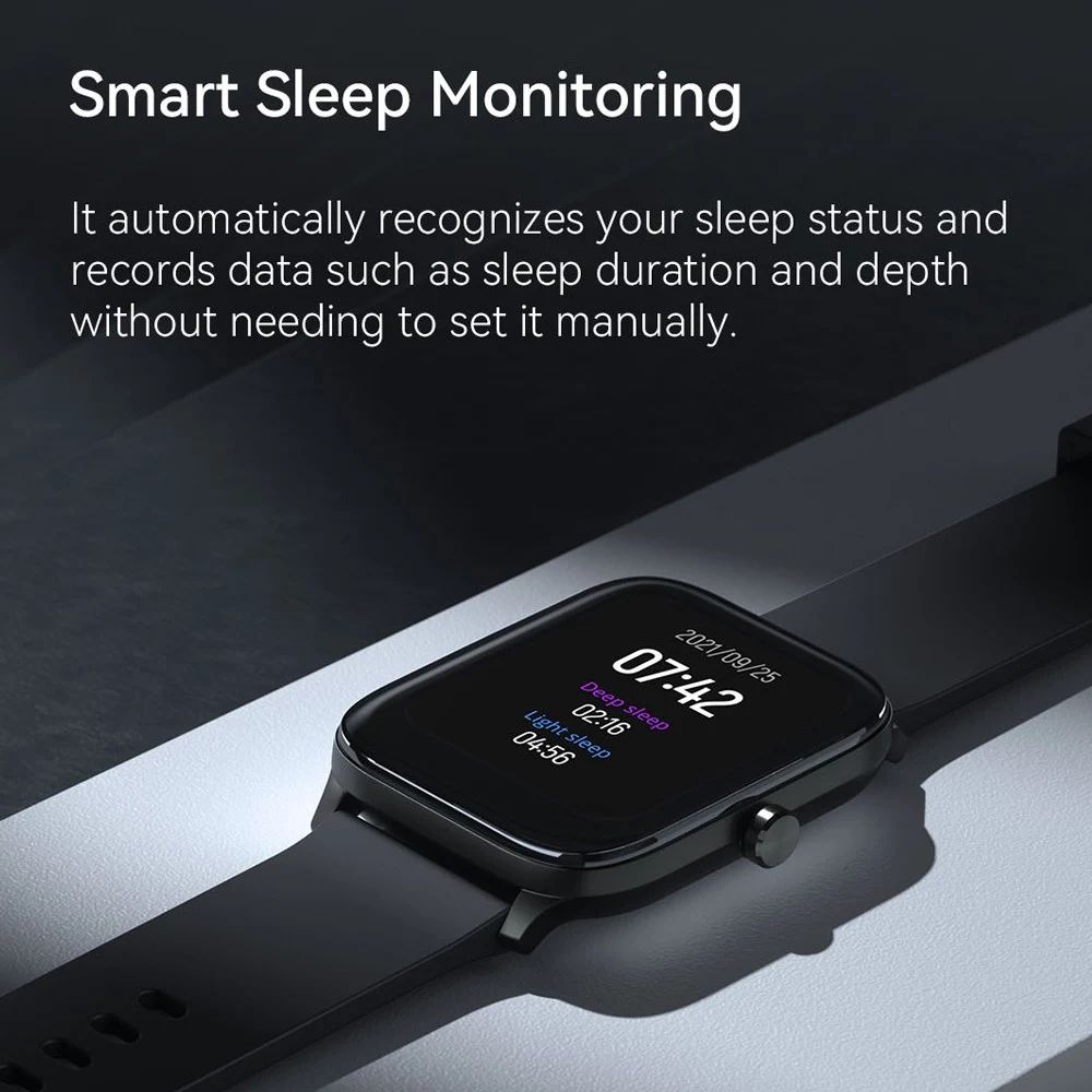 Haylou GST Smartwatch 12 Sports Modes Variable Watch Faces HD Large Screen Sports Watch - Black