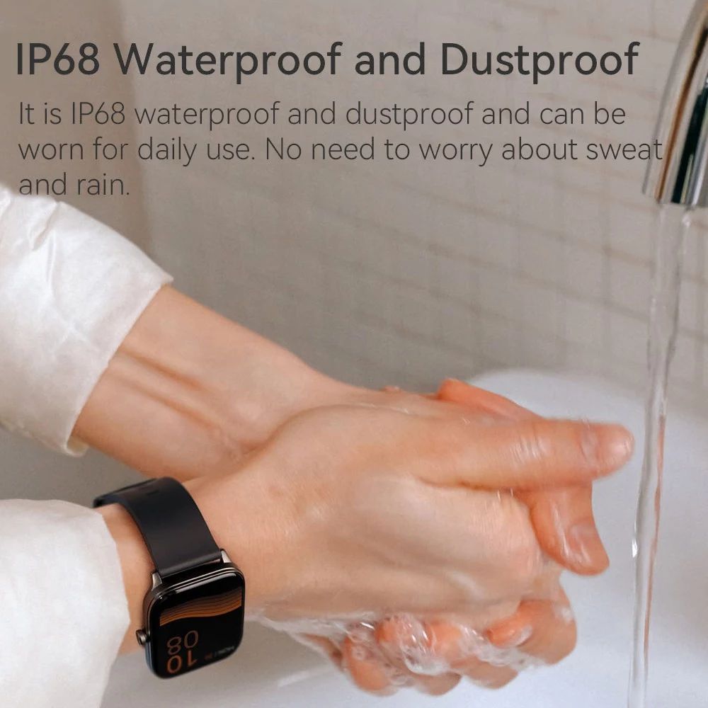 Haylou GST Smartwatch 12 Sports Modes Variable Watch Faces HD Large Screen Sports Watch - Black