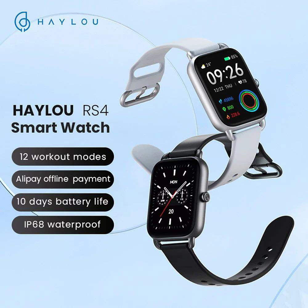 Haylou RS4 Smartwatch 12 Sports Modes Custom Watch Face Health Monitor Sports Watch - Black