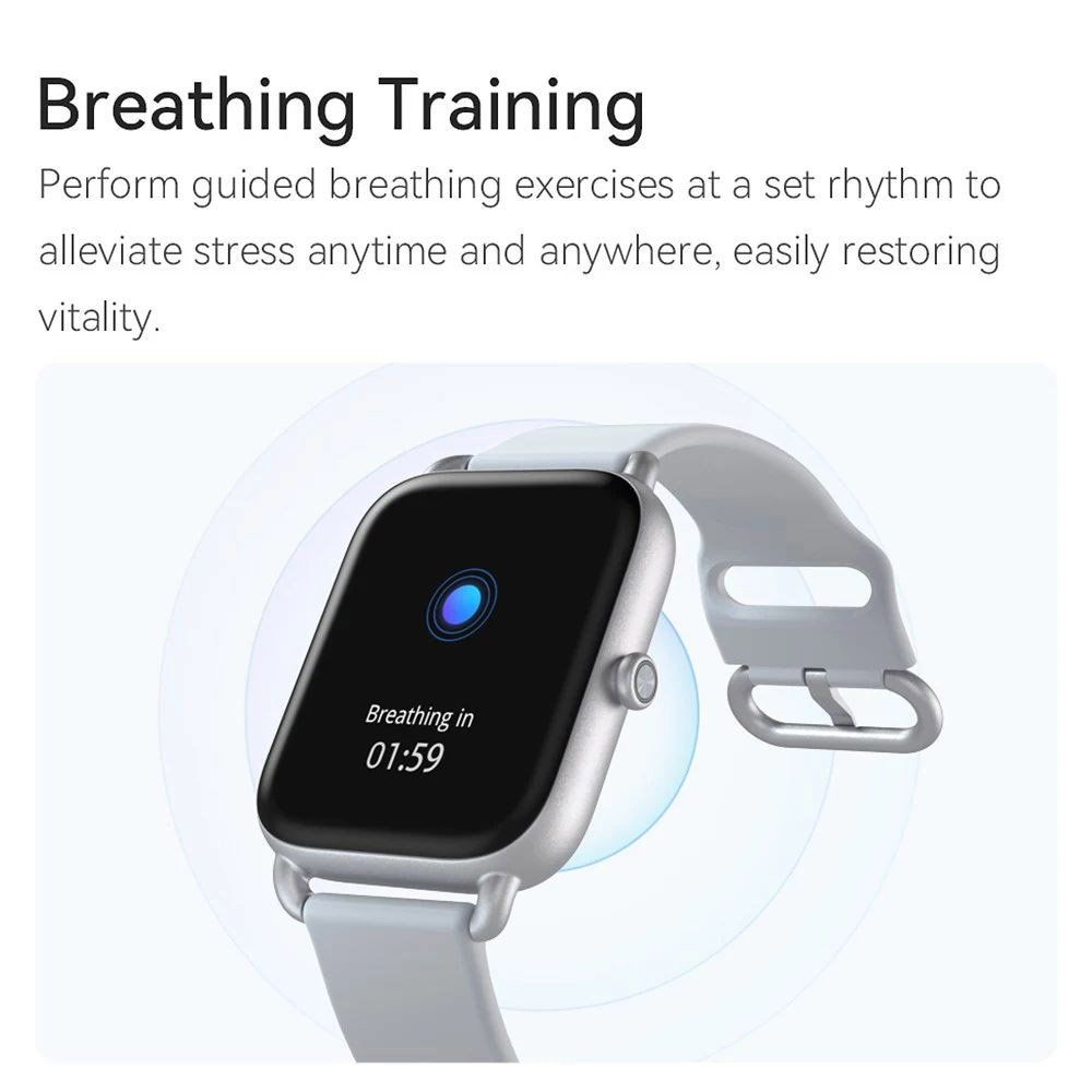 Haylou RS4 Smartwatch 12 Sports Modes Custom Watch Face Health Monitor Sports Watch - Silver