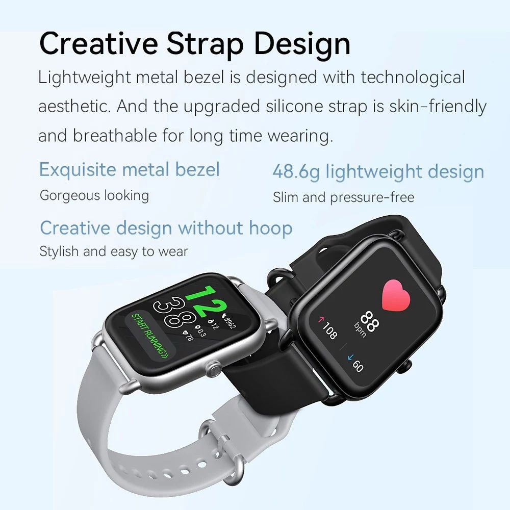 Haylou RS4 Smartwatch 12 Sports Modes Custom Watch Face Health Monitor Sports Watch - Silver