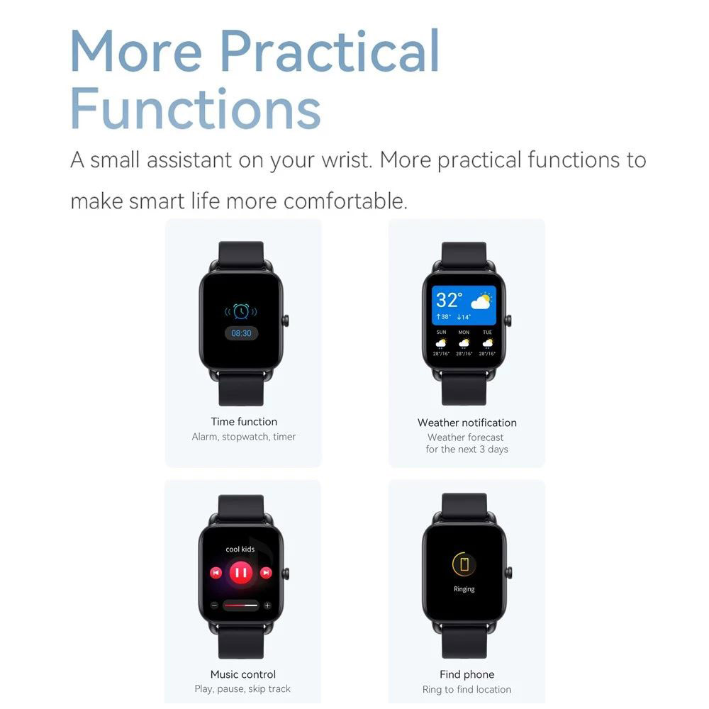 Haylou RS4 Smartwatch Custom Watch Face Silver