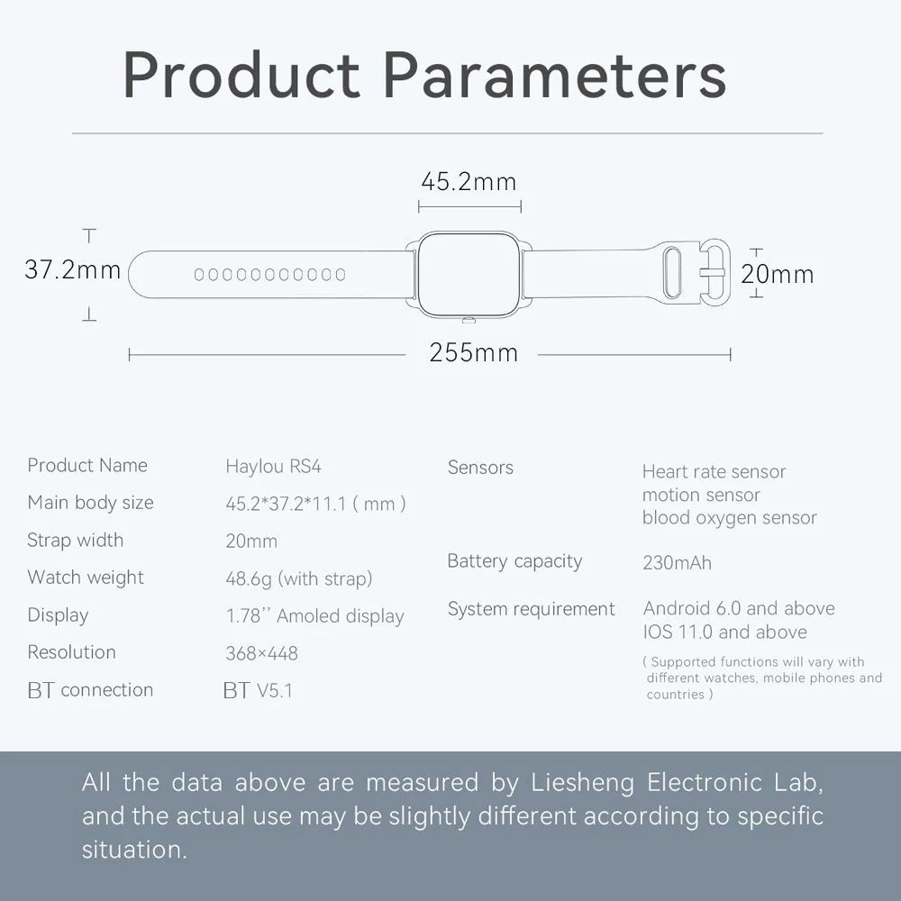 Haylou RS4 Smartwatch 12 Sports Modes Custom Watch Face Health Monitor Sports Watch - Silver
