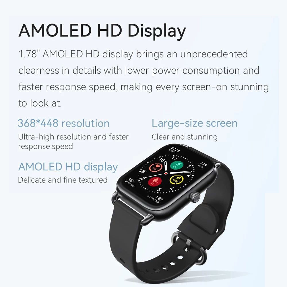 Haylou RS4 Smartwatch 12 Sports Modes Custom Watch Face Health Monitor Sports Watch - Silver