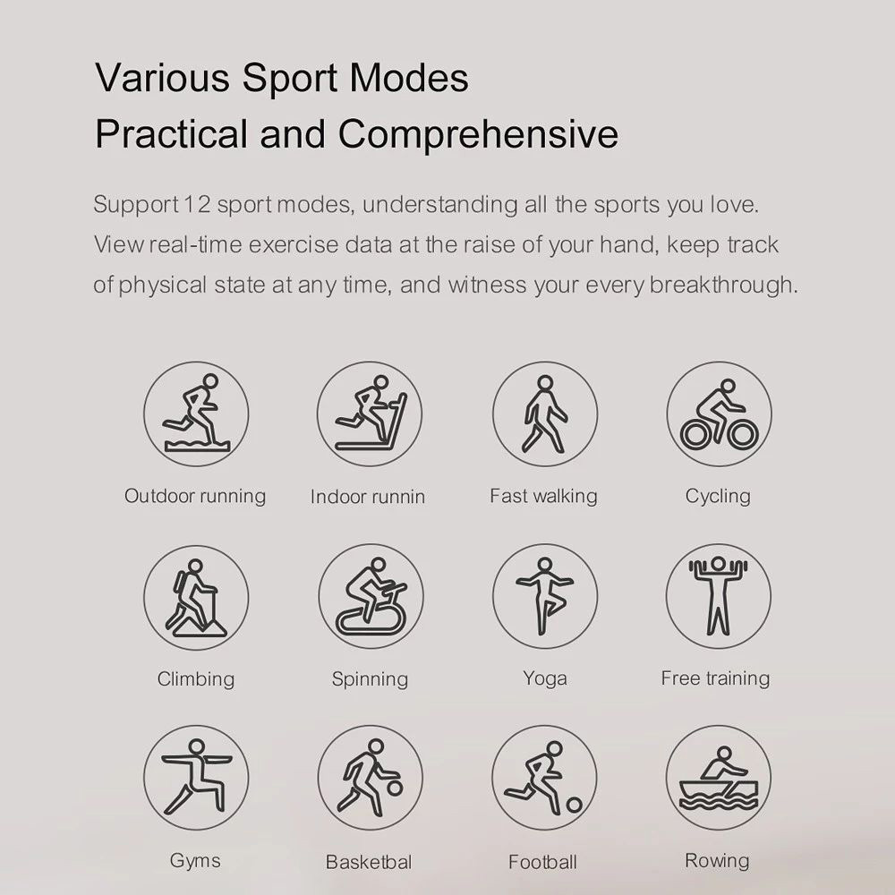 Haylou RT Smartwatch 12 Workout Modes Custom Watch Faces Health Monitor Fashion Sports Watch - Black