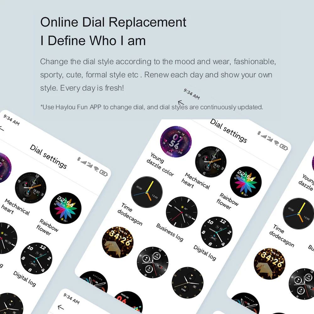 Haylou RT Smartwatch 12 Workout Modes Custom Watch Faces Health Monitor Fashion Sports Watch - Black