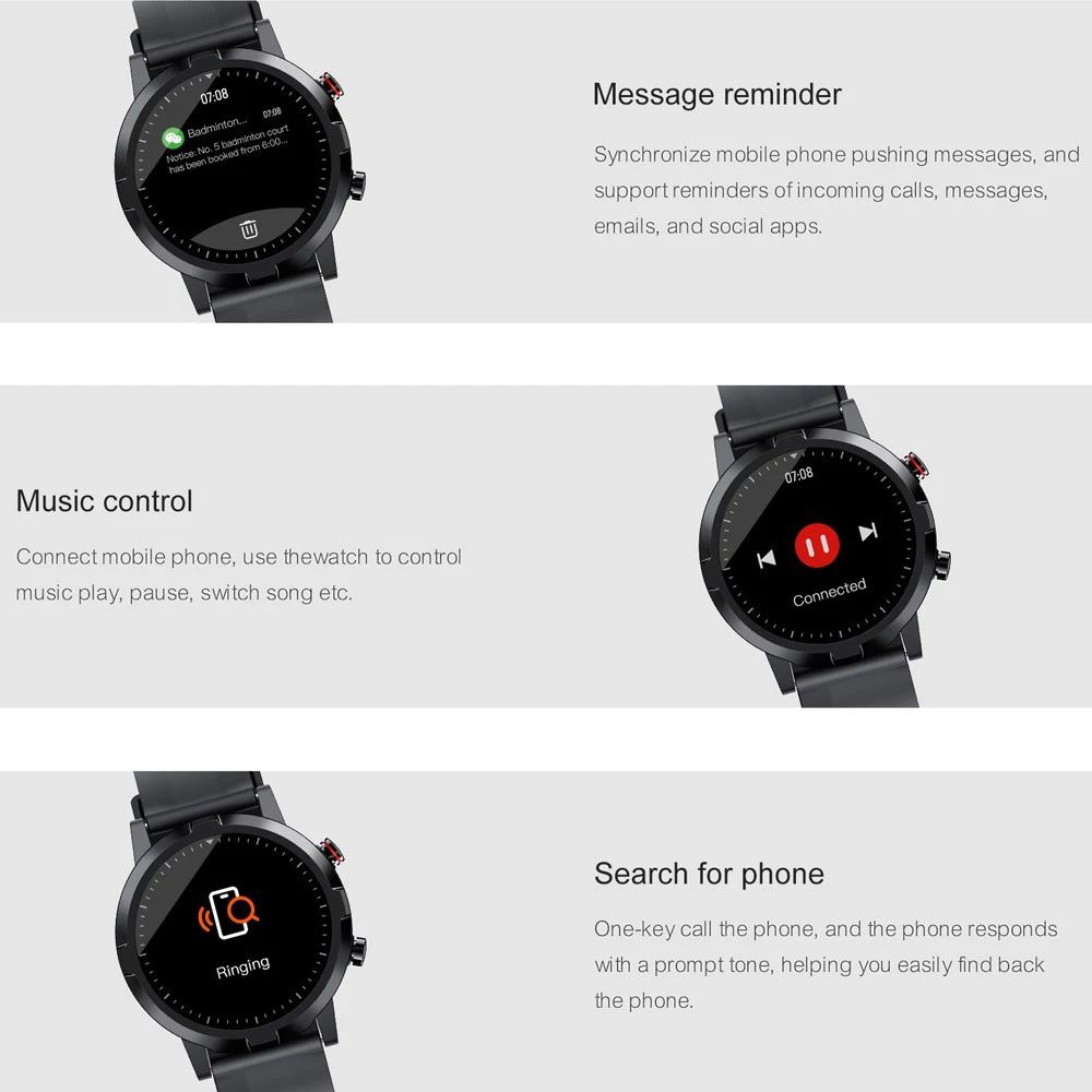 Haylou RT Smartwatch 12 Workout Modes Custom Watch Faces Health Monitor Fashion Sports Watch - Black