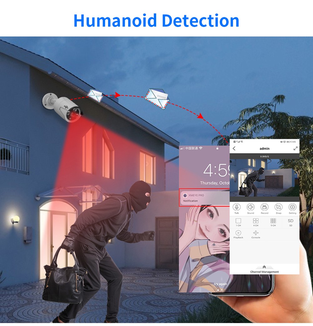 Hiseeu 5MP H.265 8CH POE Security Surveillance Camera System Kit Set AI Face Detection Audio Record IP Home