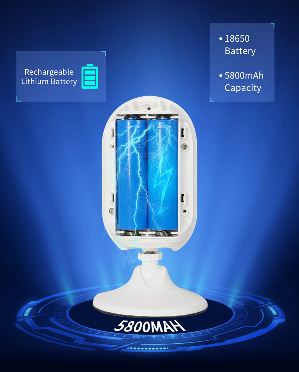 Hiseeu C30 1536P 3MP Wireless Battery IP Camera Rechargeable 2 Way Audio Outdoor Weatherproof Security Wifi solar