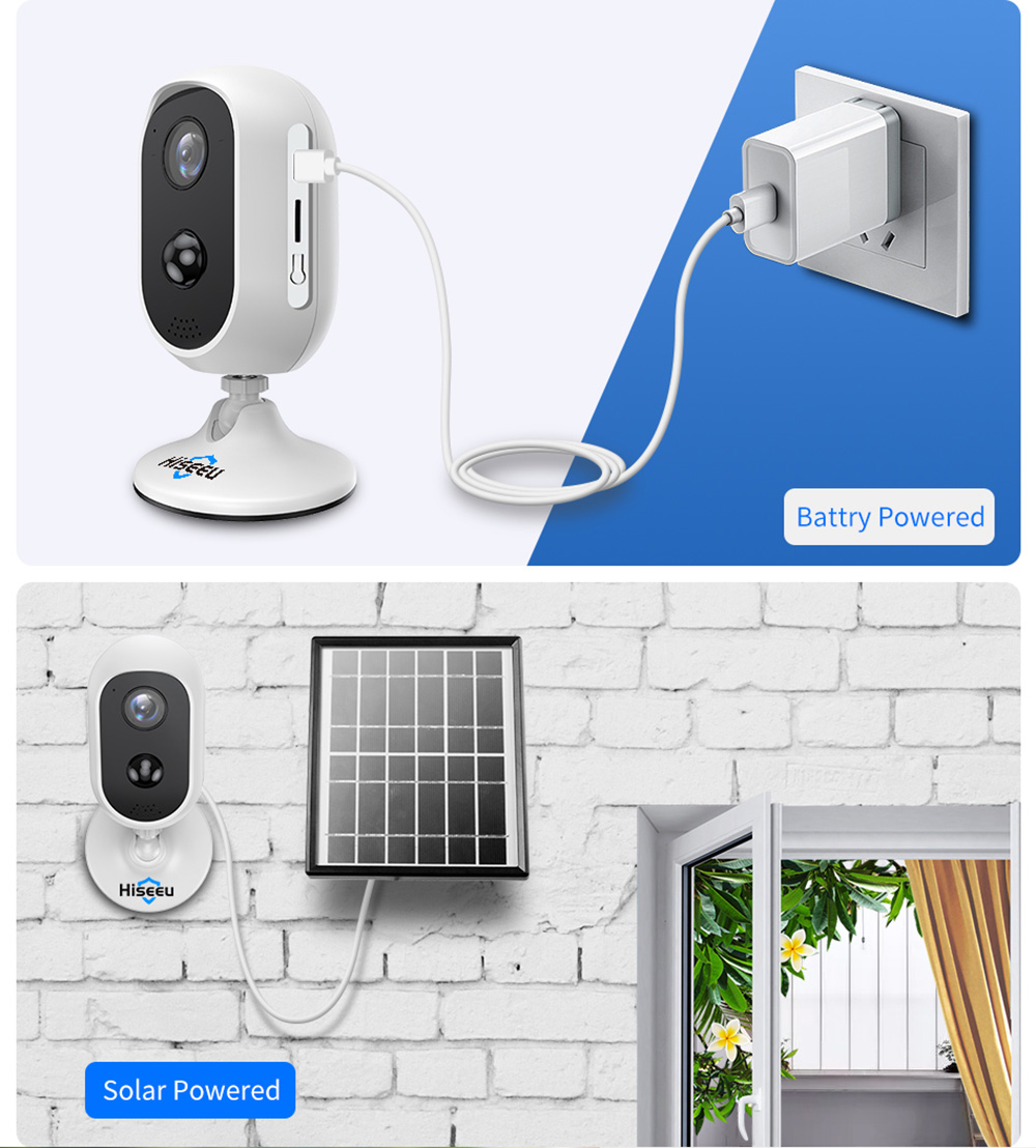 Hiseeu C30 1536P 3MP Wireless Battery IP Camera