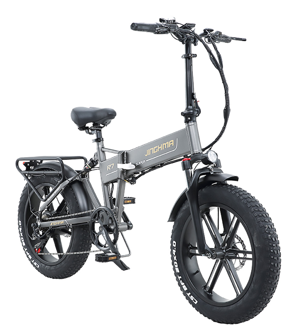 JINGHMA R7 800W 48V 12.8Ah 20 Inch Tire Electric Bicycle 45km/h Max Speed 50km Range 180kg Max Load with 2 Batteries