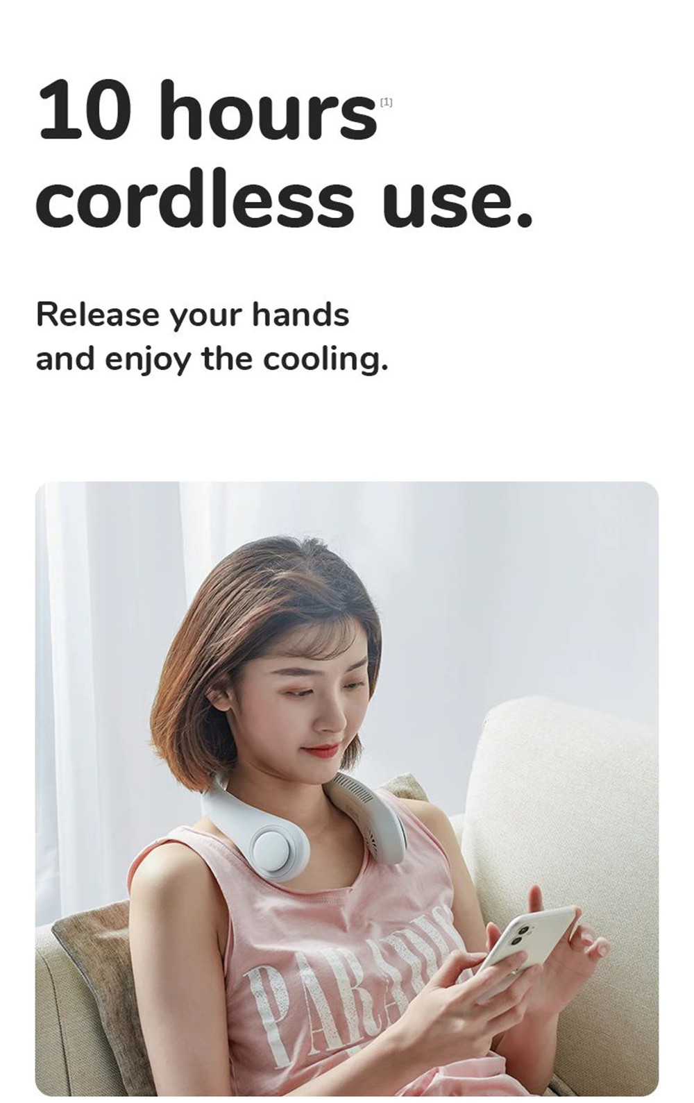 JISULIFE F12 Mini Neck Fan Portable Bladeless USB Rechargeable Mute Sports Fans For Outdoor Ventilador Portatil Abanicos 25 JISULIFE F12 Mini Neck Fan Portable Bladeless USB Rechargeable Mute Sports Fans for Outdoor Ventilador Portatil Abanicos