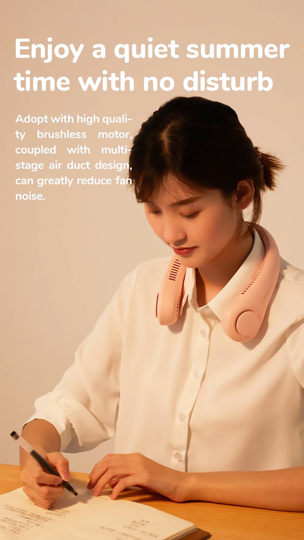 JISULIFE F12 Mini Neck Fan Portable Bladeless USB Rechargeable Mute Sports Fans For Outdoor Ventilador Portatil Abanicos 27 JISULIFE F12 Mini Neck Fan Portable Bladeless USB Rechargeable Mute Sports Fans for Outdoor Ventilador Portatil Abanicos