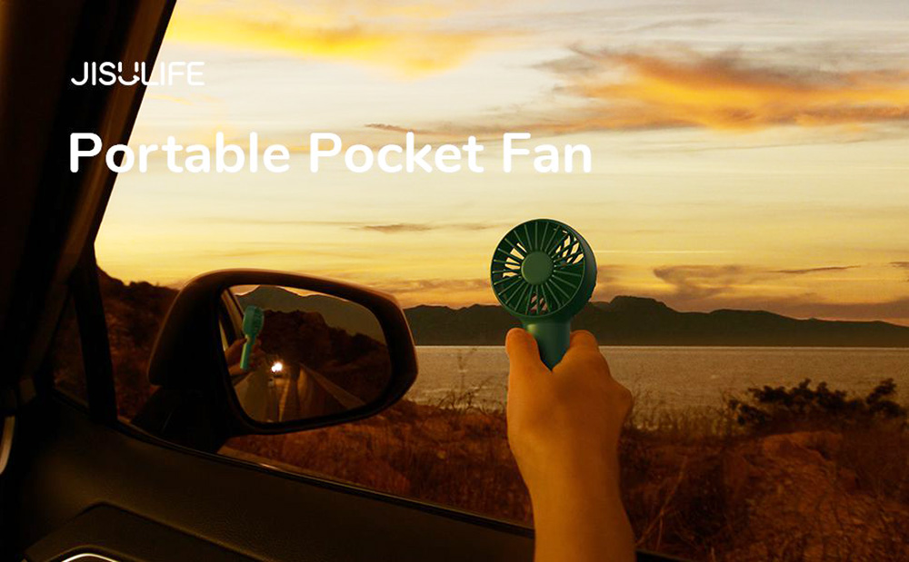 JISULIFE F20 Mini Fan USB Kipas Silence Portable Rechargeable Handheld Fans Vertical Air Cooler 2000 mAH