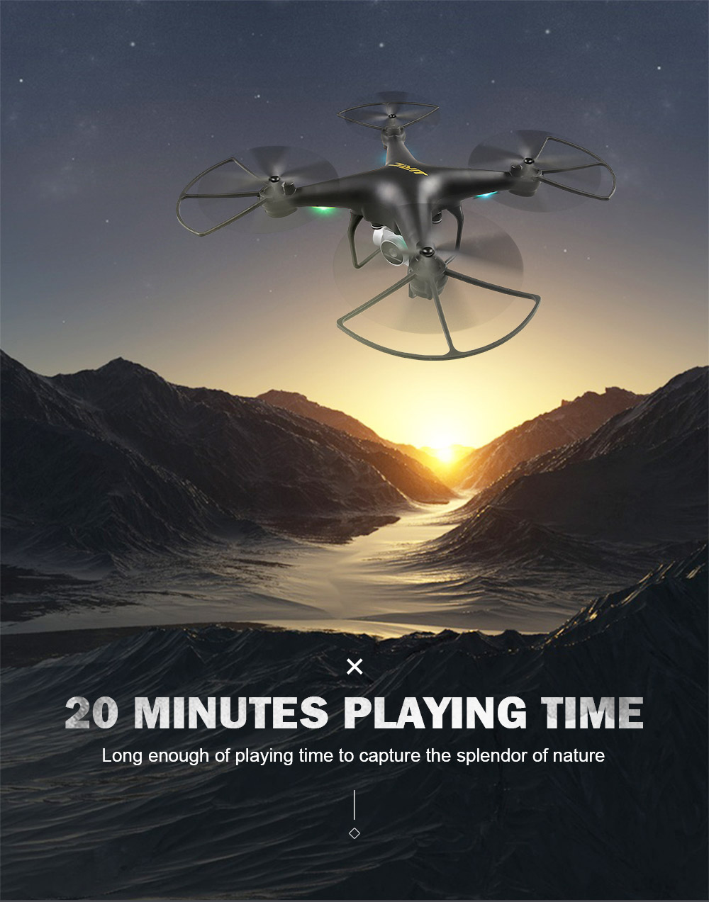 Drone JJRC H68 RC con videocamera HD 6K 720P WiFi FPV Mantenimento altitudine Modalità senza testa Tempo di volo 20 minuti