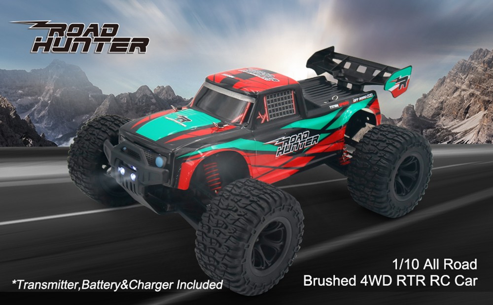 JJRC Q123 1: 10 Racing Car Field Pickup Brushed 4WD RTR RC Truck High Speed Off-Road with 2 Batteries - White & Blue