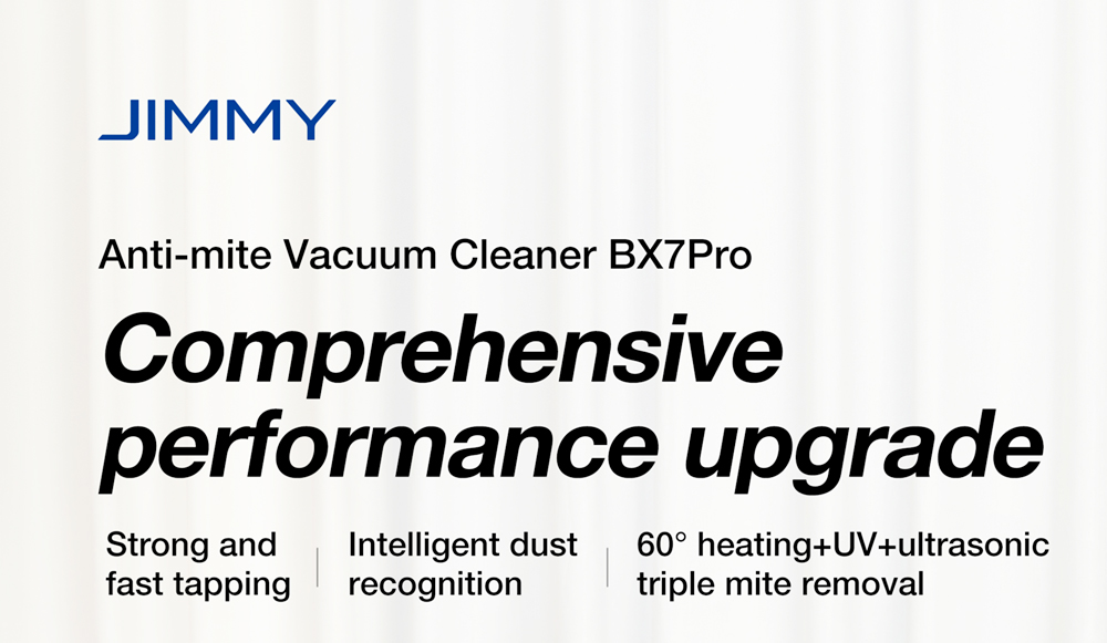 Jimmy BX7 Pro Anti-Mite Vacuum Cleaner 700W Dual Motor LED Display, Intelligent Dust Recognition and Ultrasonic - Blue