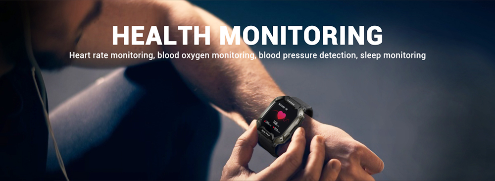 KOSPET TANK M1 Smartwatch 1.72'' Screen SpO2 HR BP Monitor Fitness Tracker IP69 Waterproof Sports Watch - Green