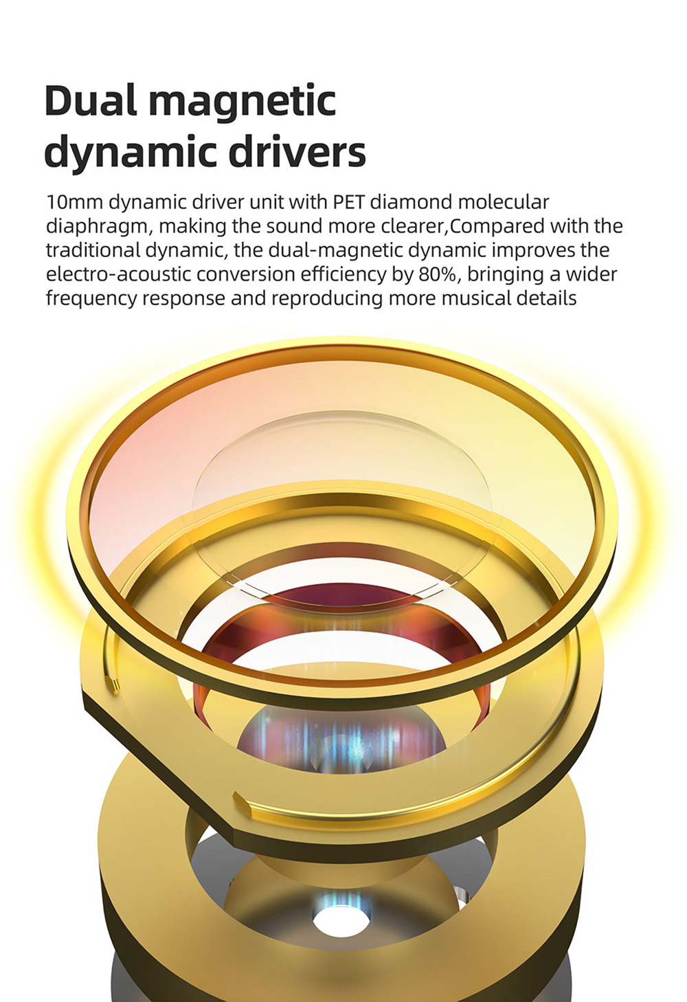 KZ DQ6S Metal Wired Earphones In-Ear Noice Cancelling Sport HiFi with Mic - Black