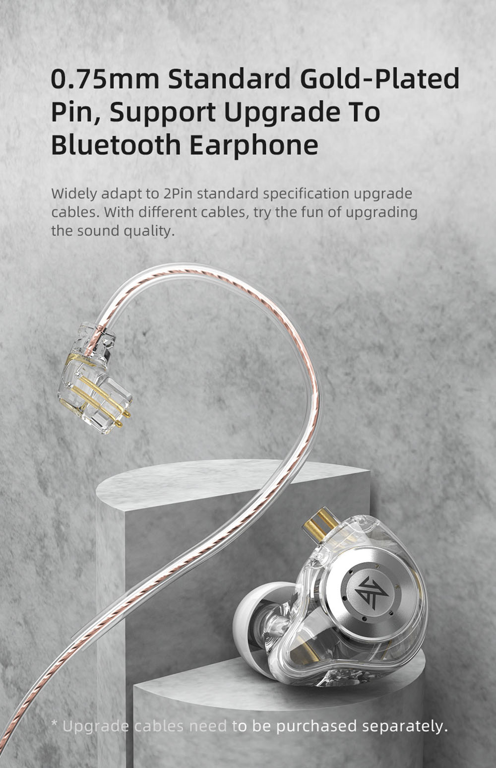 KZ EDX Pro In Ear Wired Earphones HiFi Bass Monitor Headset Noise Cancelling with Mic- Cyan