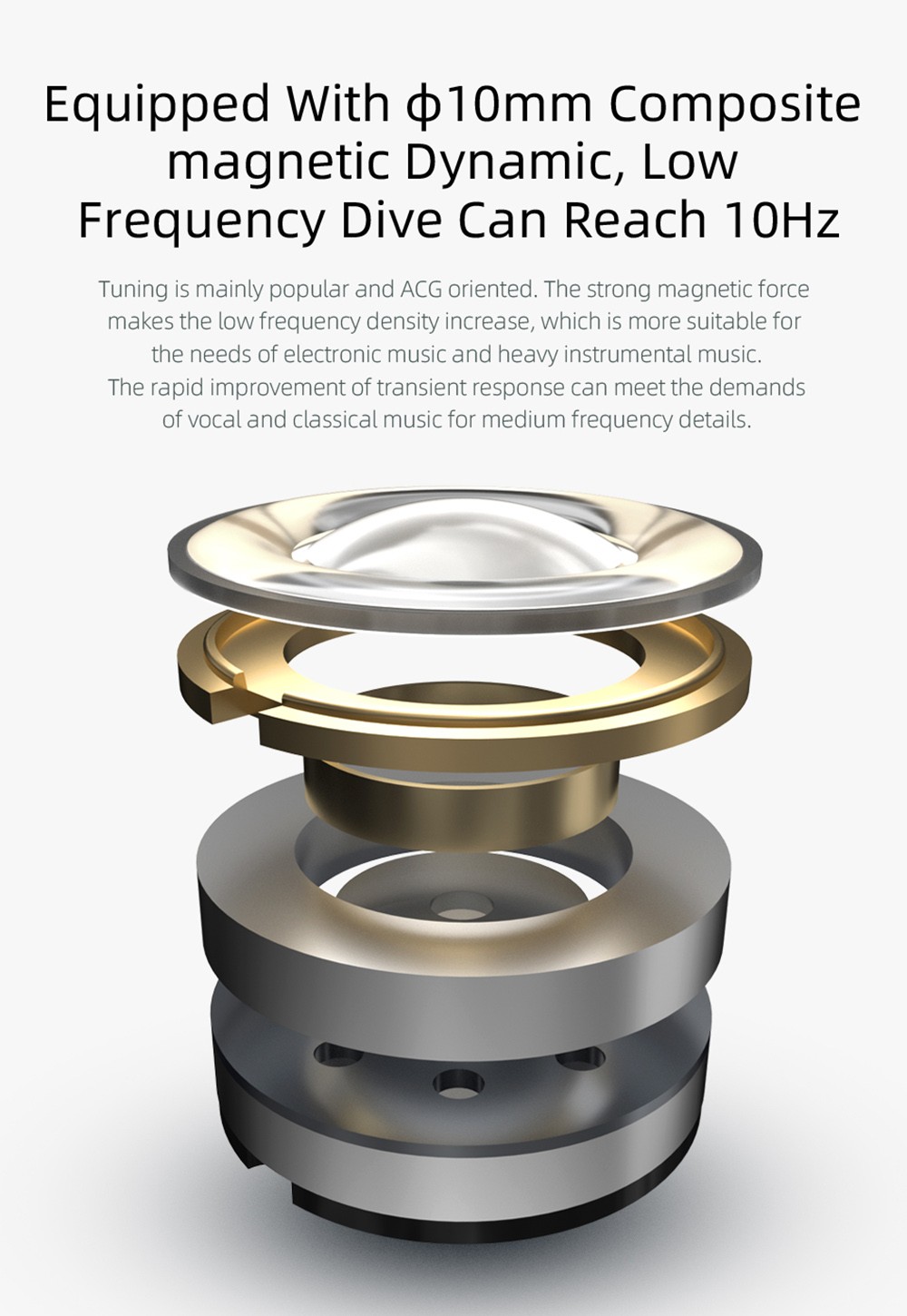 KZ EDX with Mic Wired Earphone In-ear Sport Noise Cancelling Headset - White