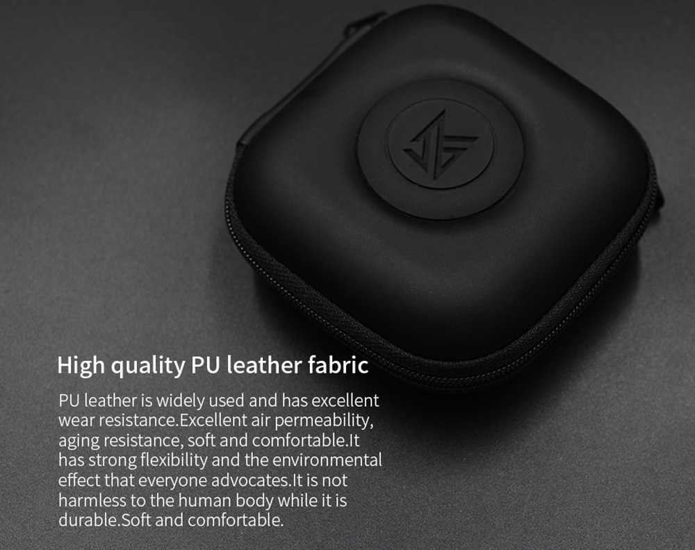 KZ PU Protective Case for Earphone Storage Portable - Black