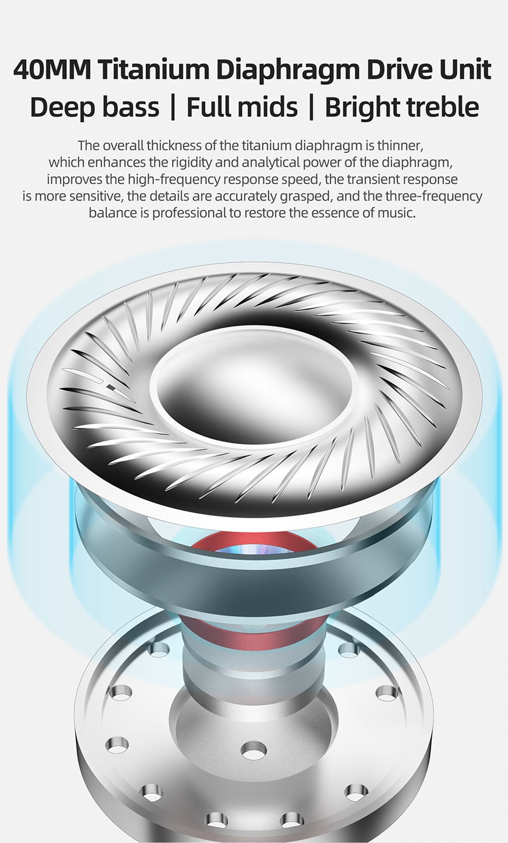 KZ T10 ANC Double-Fed Active Noise Cancellation Wireless Headphones Bluetooth 5.0 with Mic Music Headset - Silver