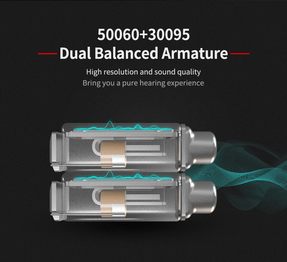 KZ ZS10 Wired Earphone 4BA+1DD Hybrid Technology In-ear HiFi Bass Game Headset - with Mic Black