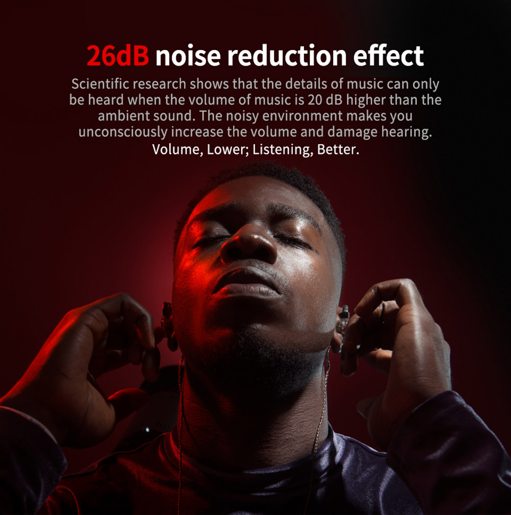 KZ ZS10 Wired Earphone 4BA+1DD Hybrid Technology In-ear HiFi Bass Game Headset -with Mic Red