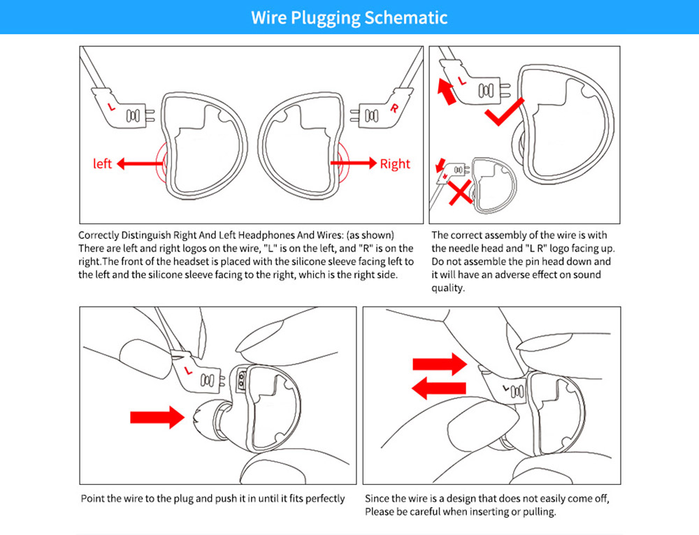 KZ ZS10 Wired Earphone 4BA+1DD Hybrid Technology In-ear HiFi Bass Game Headset -with Mic Red