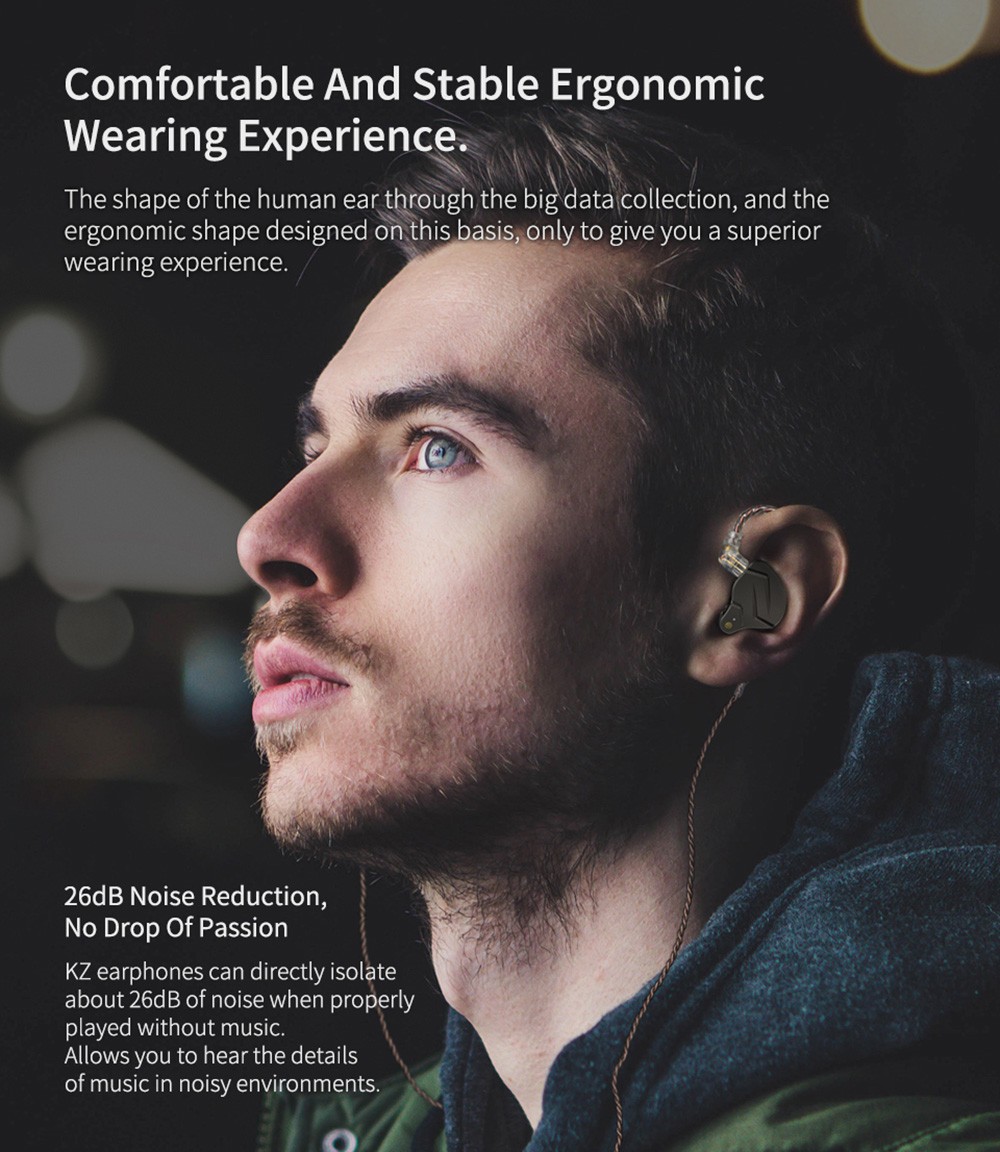 KZ ZSN Pro Wired Earphone Hybrid Technology In-ear HiFi Bass Earbuds With Mic - Grey 19 KZ ZSN Pro Wired Earphone Hybrid Technology In-ear HiFi Bass Earbuds with Mic - Grey