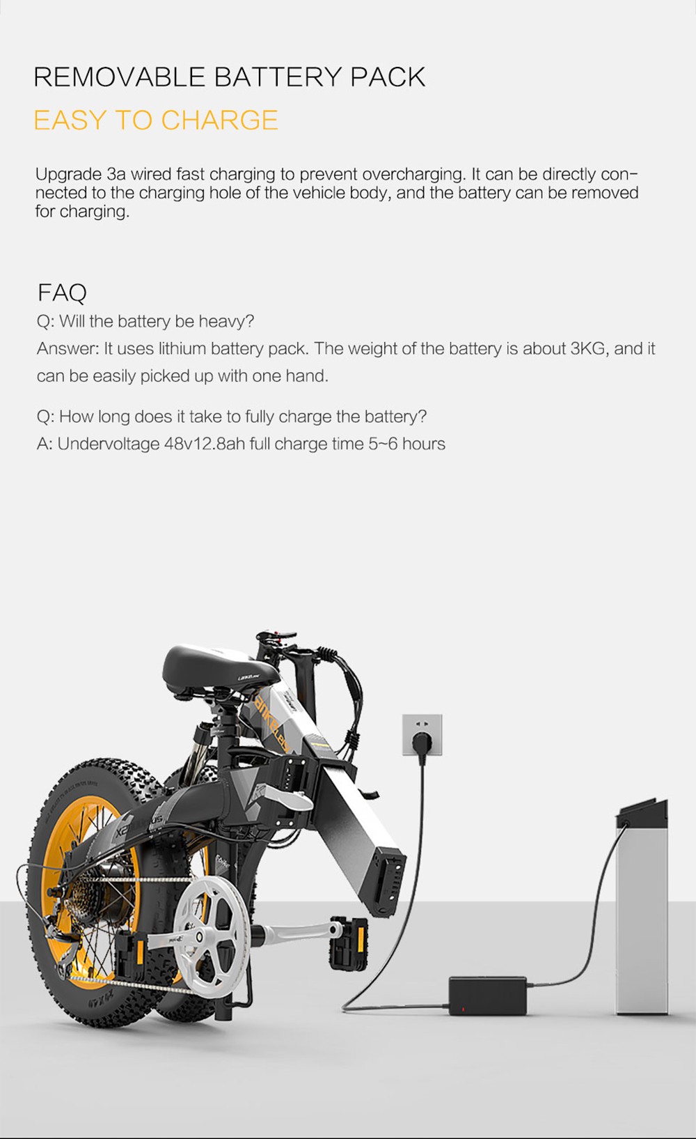 LANKELEISI X2000 PLUS Moped Electric Bike Folding Bike 10.4Ah 48V 500W 35km/h Max Speed Max Load 150kg - Gray