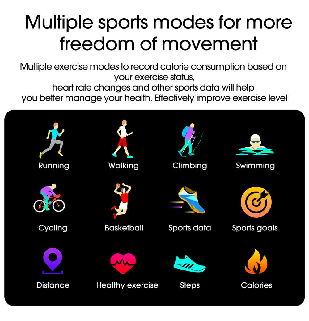 LEMFO LF26 Smartwatch Full Touch HD Amoled Screen Bluetooth 5.0 Sports Fitness Watch Stainless Steel - Silver