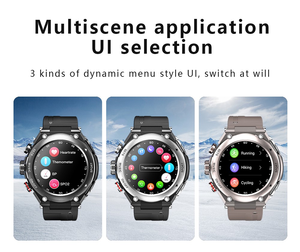 LEMFO T92 Smartwatch 1.28-inch IPS Color Full-Touch Screen Sports Watch with BT Earbuds - Black