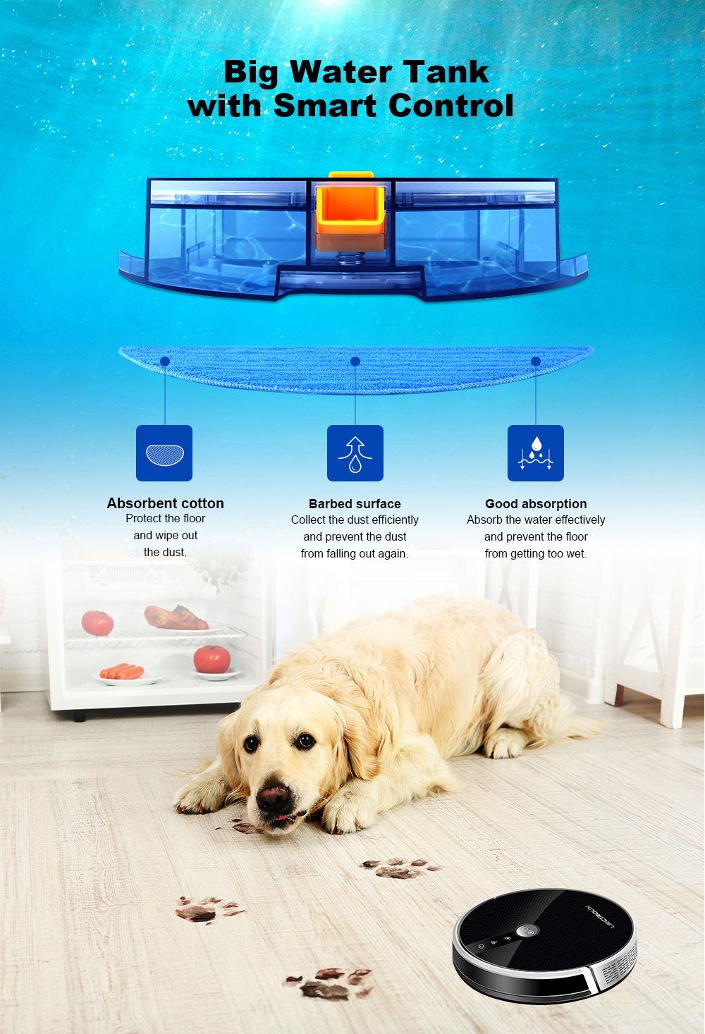 LIECTROUX C30B Robot Vacuum Cleaner 6000Pa Suction with AI Map Navigation Smart Partition WiFi App Electric Water Tank