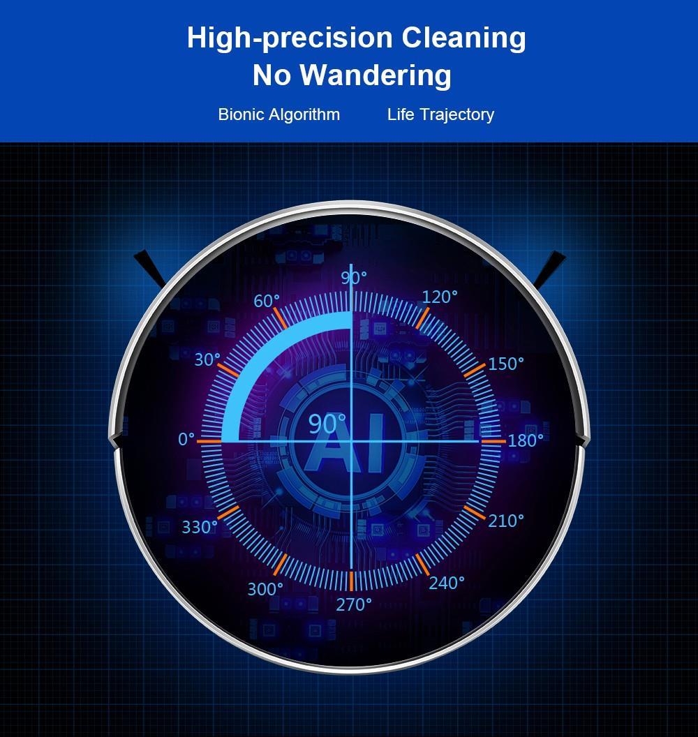 LIECTROUX C30B Robot Vacuum Cleaner 6000Pa Suction with AI Map Navigation Smart Partition WiFi App Electric Water Tank