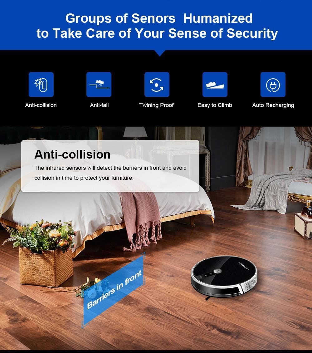 LIECTROUX C30B Robot Vacuum Cleaner 6000Pa Suction with AI Map Navigation Smart Partition WiFi App Electric Water Tank