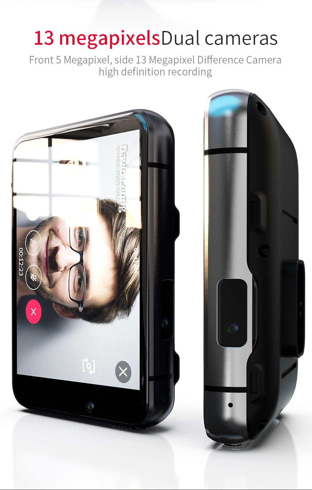 LOKMAT APPLLP MAX Android Watch Phone 4+64GB 2.88'' TFT Screen Dual Cameras WiFi GPS 4G Smartwatch - Silver