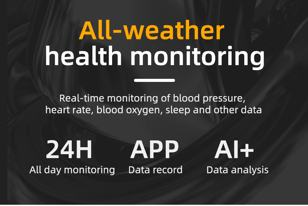 LOKMAT ATTACK 5 Smartwatch 1.32 Inch Full Touch Screen Heart Rate Monitor Blood Pressure Blood Oxygen Detection - Black