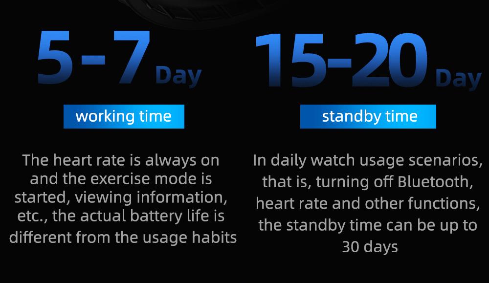 LOKMAT ATTACK 5 Smartwatch 1.32 Inch Full Touch Screen Heart Rate Monitor Blood Pressure Blood Oxygen Detection - Black