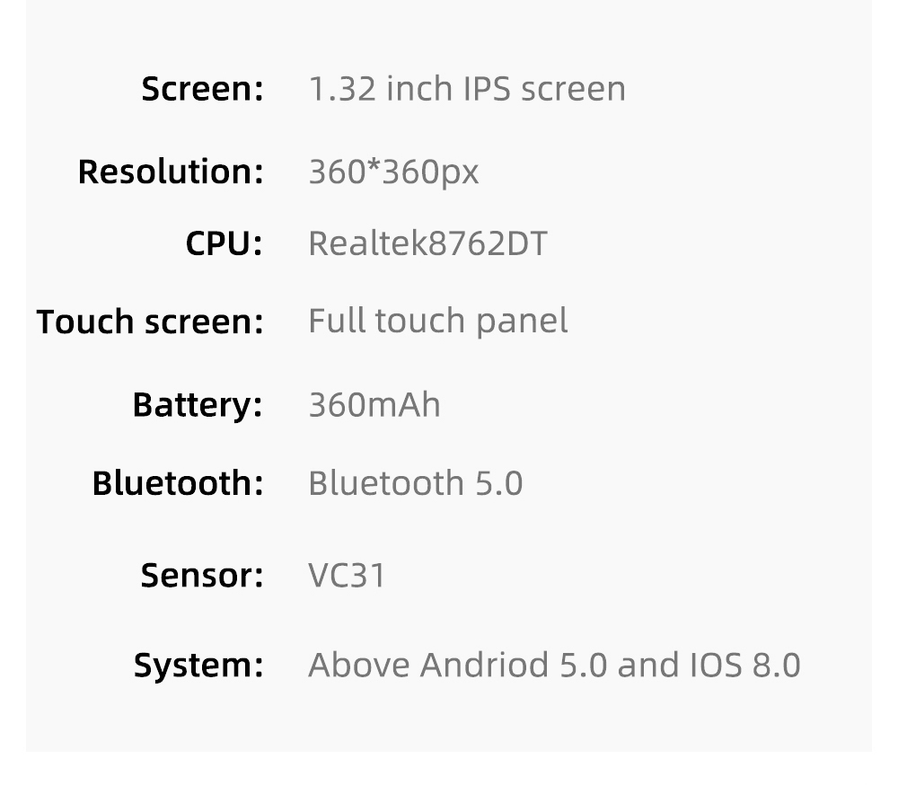 LOKMAT ATTACK 5 Smartwatch 1.32 Inch Full Touch Screen Heart Rate Monitor Blood Pressure Blood Oxygen Detection - Black