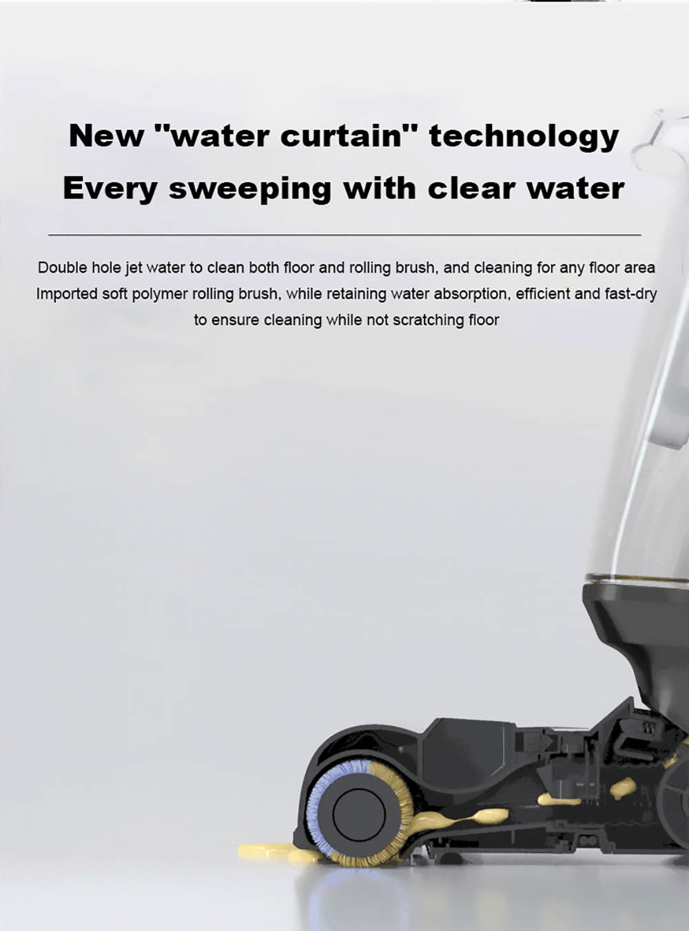 LIECTROUX i5 Pro Smart Handheld Cordless Wet Dry Vacuum Cleaner Lightweight Floor & Carpet Washer 5000pa Suction 35Mins Run Time UV Lamp Self-cleaning - Black