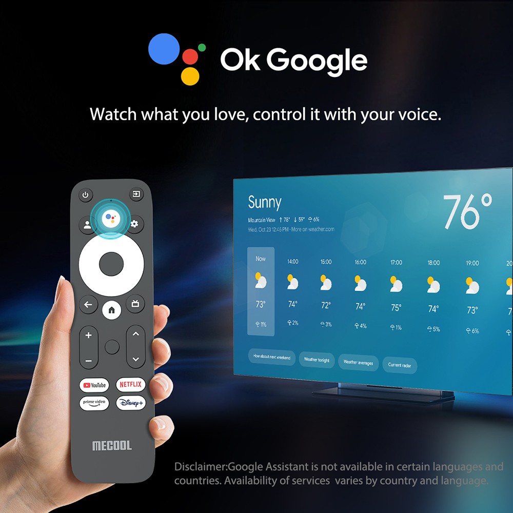 MECOOL KD3 TV Stick Google TV OS Android 11 Netflix 4K Amazon Prime Video Youtube Streaming AV1 Supported 2G RAM 8G ROM