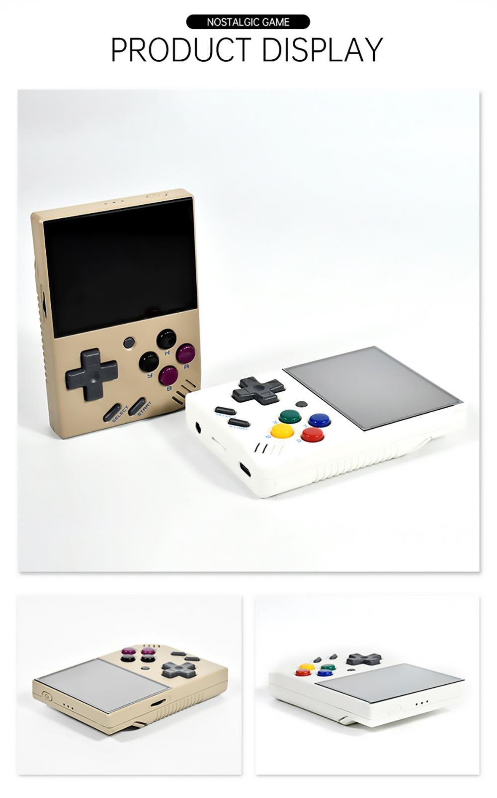 Miyoo Mini 2.8Inch IPS Screen Retro Handheld Game Players 64GB Open Source Downloadable Multi-Language - Grey