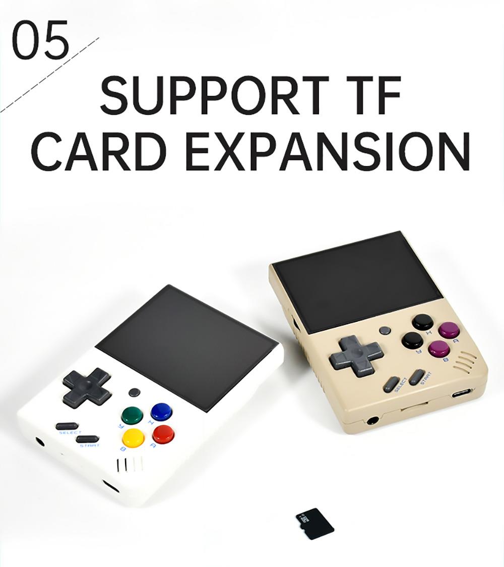 Miyoo Mini 2.8Inch IPS Screen Retro Handheld Game Players 128GB Open Source Downloadable Multi-Language - Grey